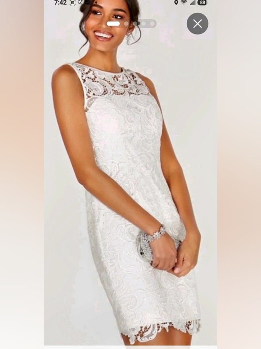 Adrianna Papell Illusion Lace Sheath Dress Size 6 NWOT
